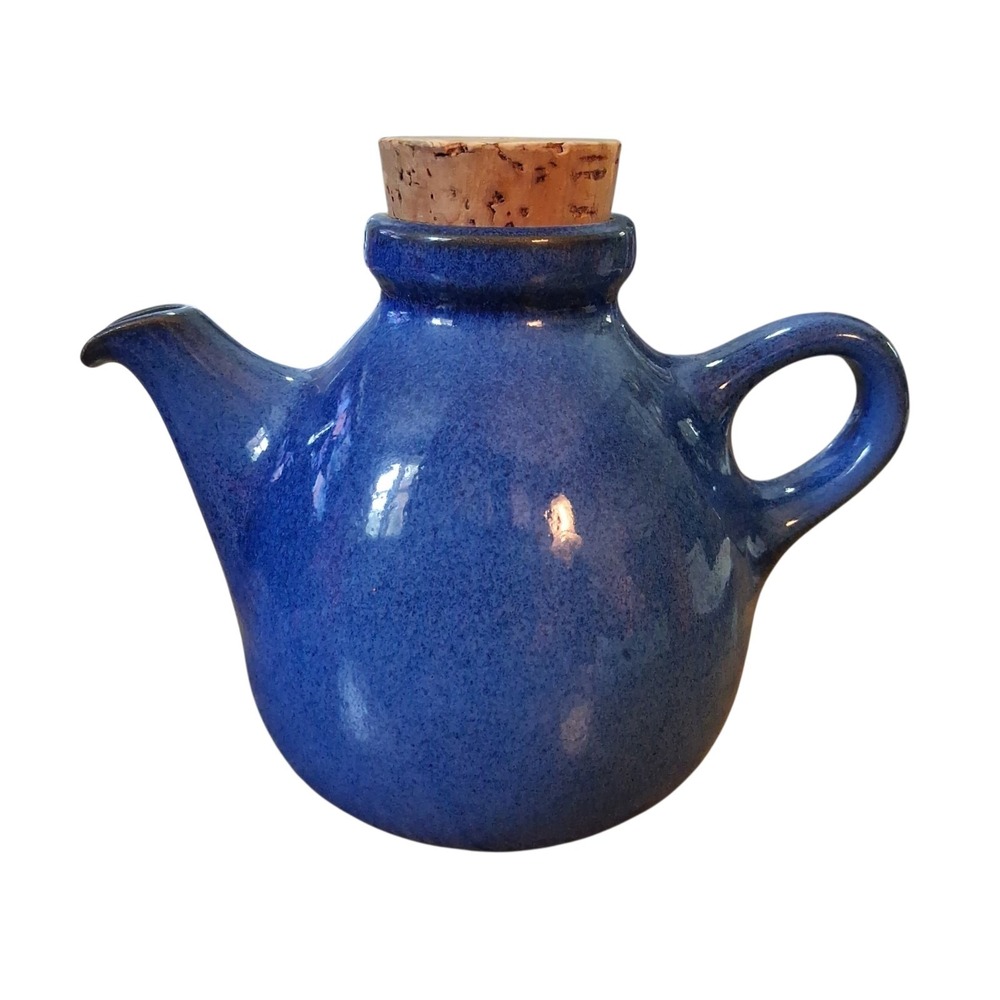 Edith Heath Ceramics Moonstone Blue Individual 2c Teapot with Cork 5.5"tx6.5"l